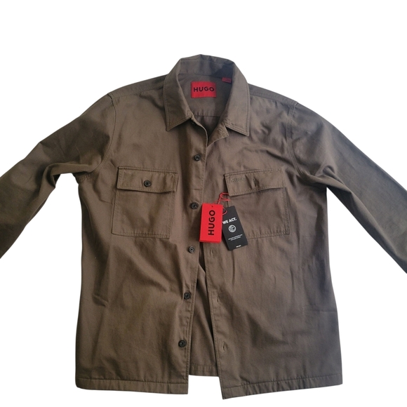 HUGO Other - HUGO Boss Oversized Men's Grey Overshirt L